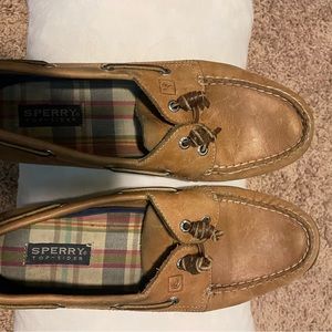Women’s Sperry Leather Boat Shoes Size 10 Sahara Leather (pre-owned)
